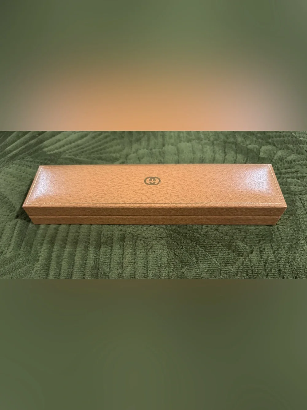 Empty Vintage Gucci Watch Bracelet Presentation Box/Case, Brown Textured w Logo